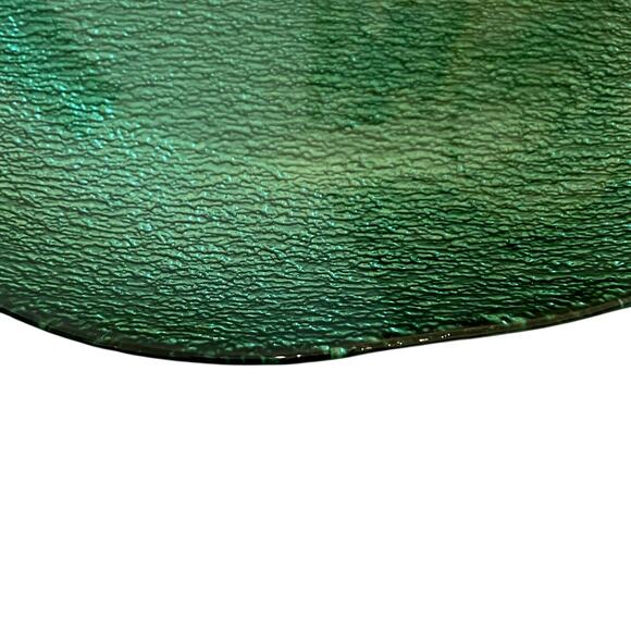 Artistic Accents Green Turkish Glass Charger Plate 13in Christmas Holiday New - Picture 3 of 11